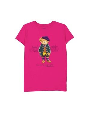 Polo Ralph Lauren Kids Teddy Bear Print T-Shirt - Pink