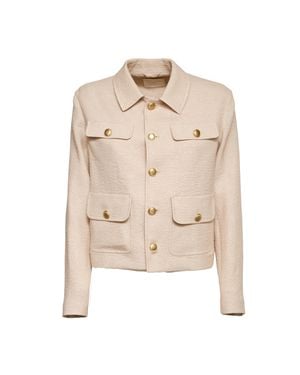 Circolo 1901 Chanel-Pocket Crop Jacket - Natural