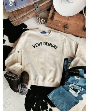 Alphia Very Demure Crewneck Sweatshirt - Natural