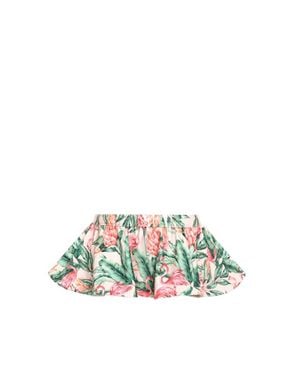 Lia Sahara Reversible Ruffle Belt - White