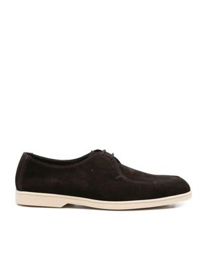 Doucal's Derby Vaschetta Leather Flats - Black