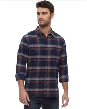 Flag & Anthem Fisher Long Sleeve Flannel Shirt - Blue