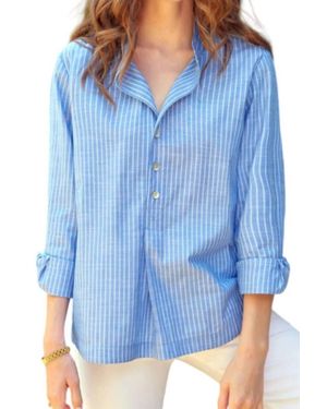Finley Henri Chambray Stripe Shirt - Blue