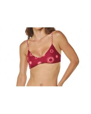 Dulzamara Maragogi Sporty Bikini Top With Decorative Straps - Black