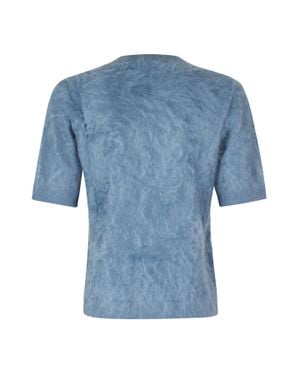 Seventy Light Crew-Neck Sweater With Ribbed Trim By - Blue