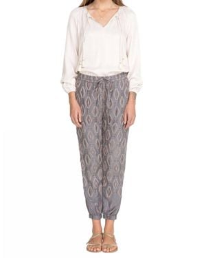 Johnny Was Diamond All Over Embroidered Pant - Multicolor