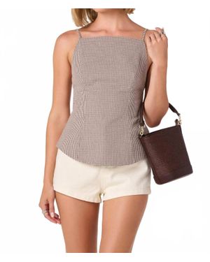 Astr Nora Open Back Top - Brown