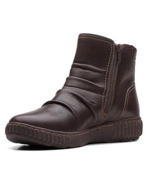 Clarks Caroline Orchid 26170657 Boots Dark Leather Zogg2105 - Black