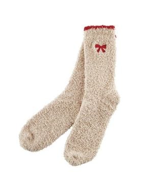 Bella Sleep + Spa Ornament Cozy Socks - Natural