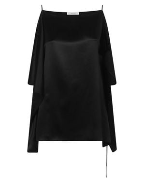 The Row Koray Asymmetrical Draped Top - Black