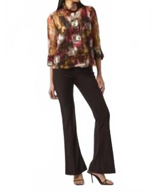 Joseph Ribkoff Abstract Print Two-Piece Trapeze Jacket - Multicolor
