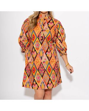 Ivy Jane Back Tie Dress - Orange