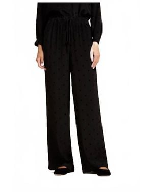 Trovata Vera Velvet Polka Dots Pant - Black