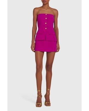 Amanda Uprichard Yadira Skort Romper - Pink