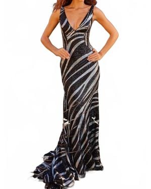 Jovani Sequin Mermaid Dress - Black