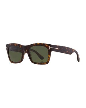 Tom Ford Sunglasses Square Full Rim, Havana Frame And Lens Ft106256N - Brown