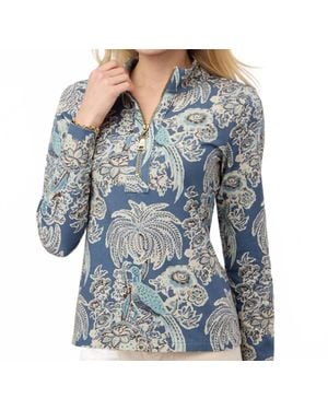 spartina 449 Nora Zip Top - Blue