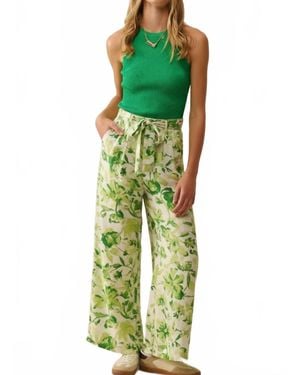 H2OFAGERHOLT Floral Belted Pants - Green