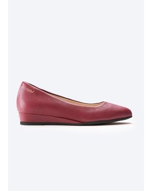 VISCATA Roma Leather Flats - Red