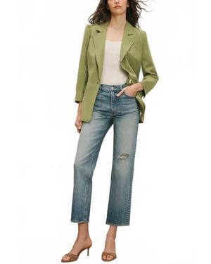 Veronica Beard Mcgowan Linen Dickey Jacket - Blue