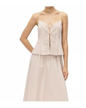 Elodie Bruno Vionnet Gingham Top - Natural