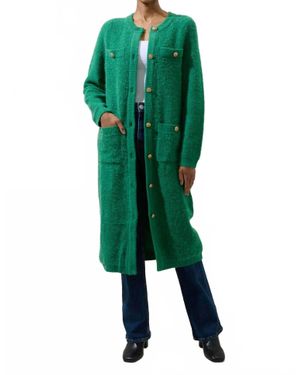 Sugarlips Sanford Button Down Midi Cardigan - Green