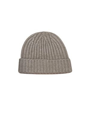 Hangai Mountain Textiles Ribbed Cashmere Beanie - Gray