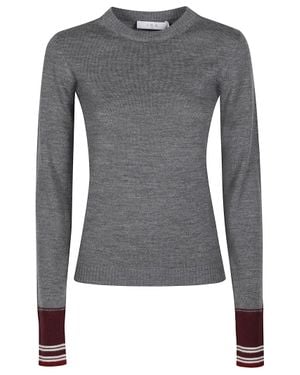 IRO Muse Fitted Merino Wool Sweater - Gray