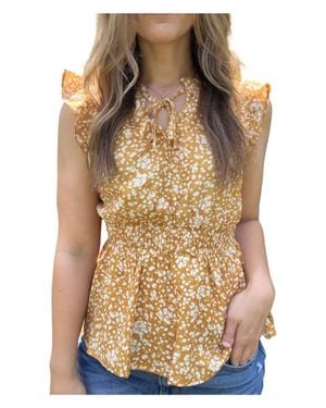 Hayden LA Floral Top - Brown
