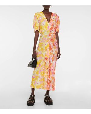 RIXO London Ariel Scandi Dress - Orange