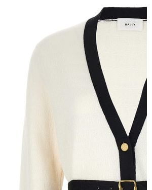 Bally Viscose Cardigan - White