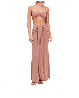 Devon Windsor Dottie Sarong-Style Maxi Skirt - Pink