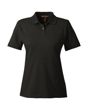 Harriton Cotton Polo - Black