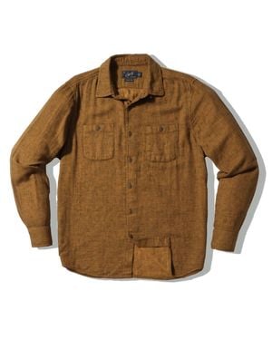 Grayers Houndstooth Double Cloth Workshirt - Brown
