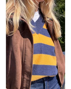 Pilcro 100% Cashmere V-Neck Sweater - Orange