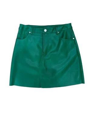 Fate Cross Your Mind Leather Skirt - Green