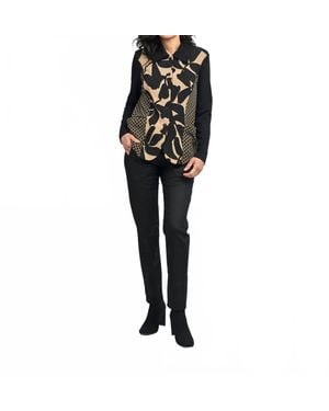 Alembika Mixed Print Blazer - Black