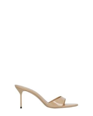 Paris Texas Lidia Polished Leather Sandals - Metallic