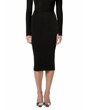 Chiara Boni Abax Midi Pepper Skirt - Black