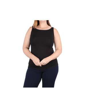 Undersummers Natural Compact Boat Neck Tank - Black