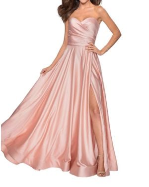 La Femme Strapless Gown - Pink