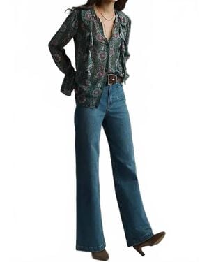 PAIGE Anessa High Rise Wide Leg Jeans - Multicolor