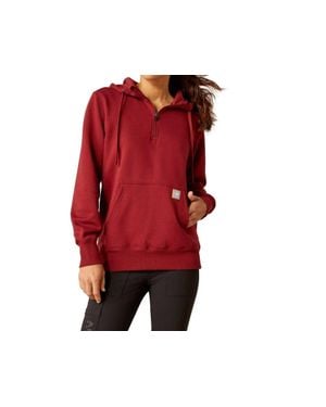 Ariat Rebar Skill Set 1/2 Zip Hoodie - Red