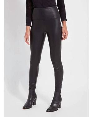 Lyssé Textured Leather Legging - Black
