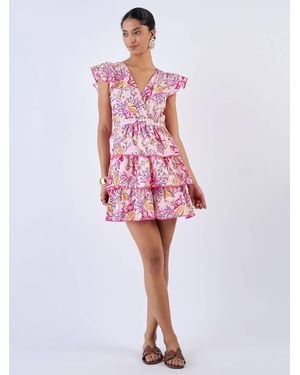 Beyond By Vera Cassie Mini Dress - Red