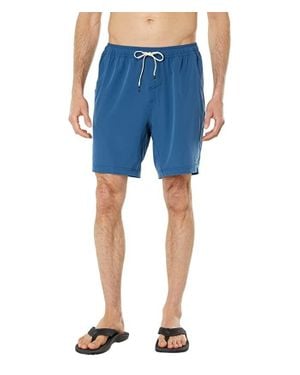 Quiksilver After Surf Shorts Flat Front Drawstring Waist Jdm1700 - Blue