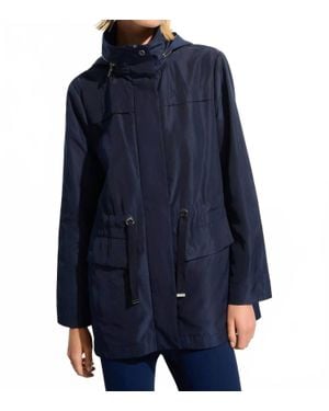 Joseph Ribkoff Anorak Hooded Jacket - Blue