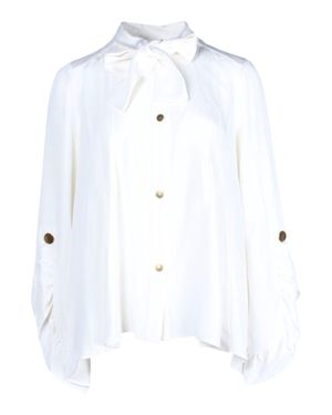Peter Pilotto Tie-Neck Button-Up Shirt - White