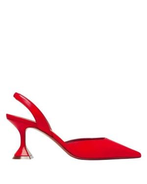 AMINA MUADDI Holli Nappa Slingback Pumps - Red