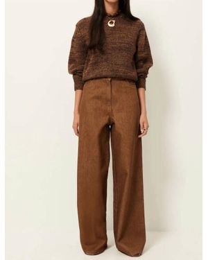 Sessun Wadden Balloon Sleeves Sweater - Brown